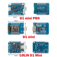 WeMos LOLIN D1 Mini Pro NodeMcu Lua WIFI Internet of Things IOT Development Board Module ESP-12F ESP8266 CH340G TYPE-C USB Cable