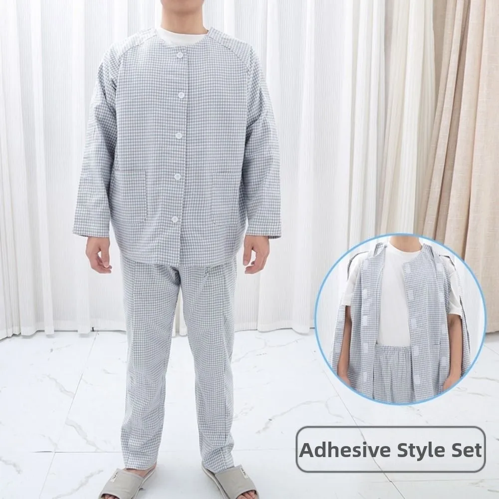 

Convenient Bedridden Elderly Care Clothing Washable Skin-Friendly Patient Gown Full Tear Away Breathable Patient Clothes
