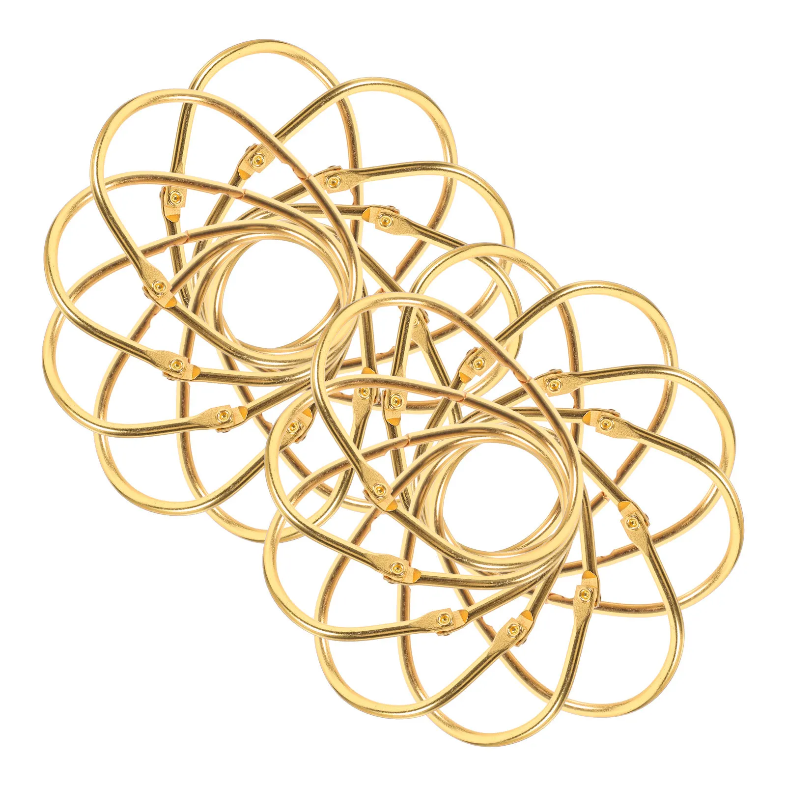 Metal Shower Curtain Rings 20 Pack Sturdy Smooth Glide Hooks for Heavy and Lightweight Bathroom Curtains
