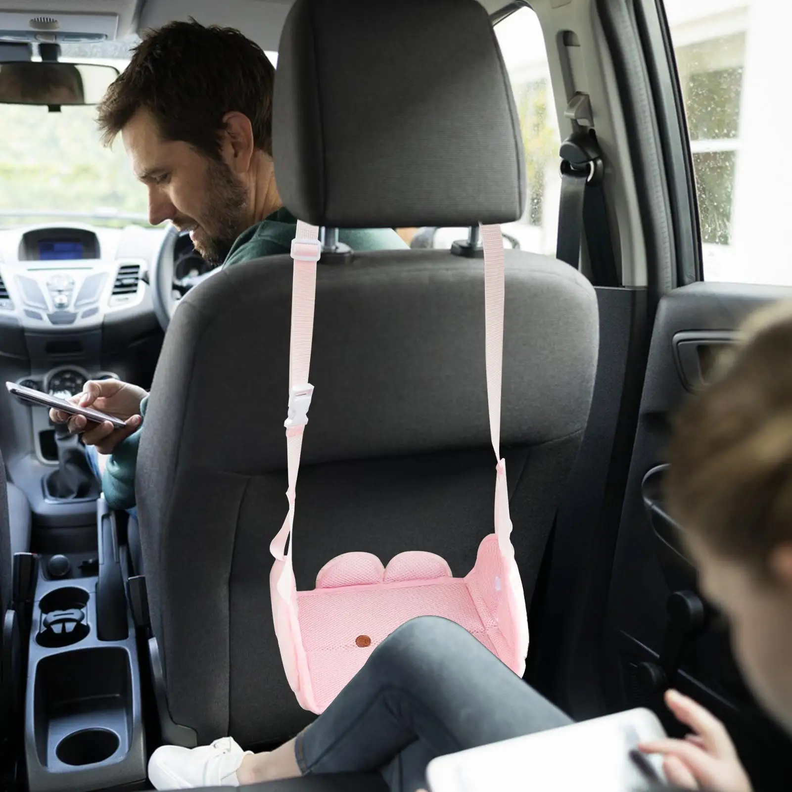 

Car Foot Rest For Kids Supportive Adjustable Vehicle Travel Back Seat Footrest For Adults Elderly Passenger Travel Long Driving