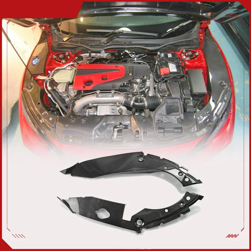 

Applicable to Honda FK8 carbon fiber modified parts Type R intercooled water tank plate cabin two side heat shields 2017