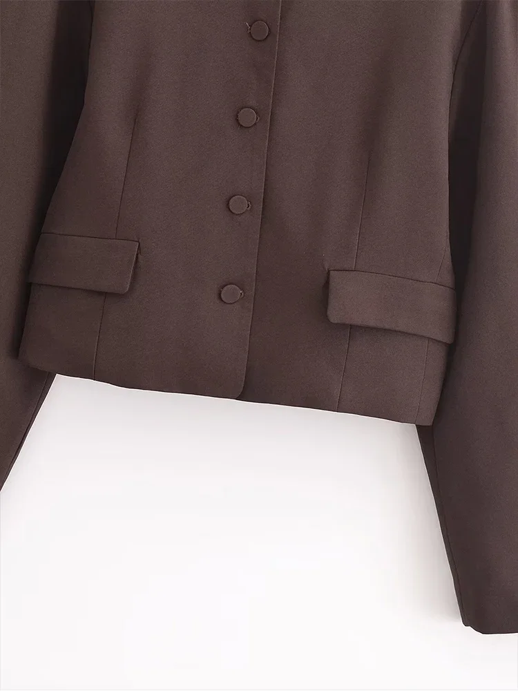 ملابس نسائية للتجارة الخارجية على الطراز الأوروبي والأمريكي موضة جديدة لعام 2024 سترة بدلة نسخة بالون مناسبة تمامًا