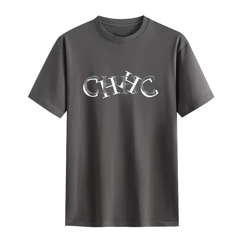 

CHCH High Quality T-shirt 2025 Summer Luxury Alphabet Print T-shirt Fashion Graphic Women's Top Unisex Shirt women/man clothing