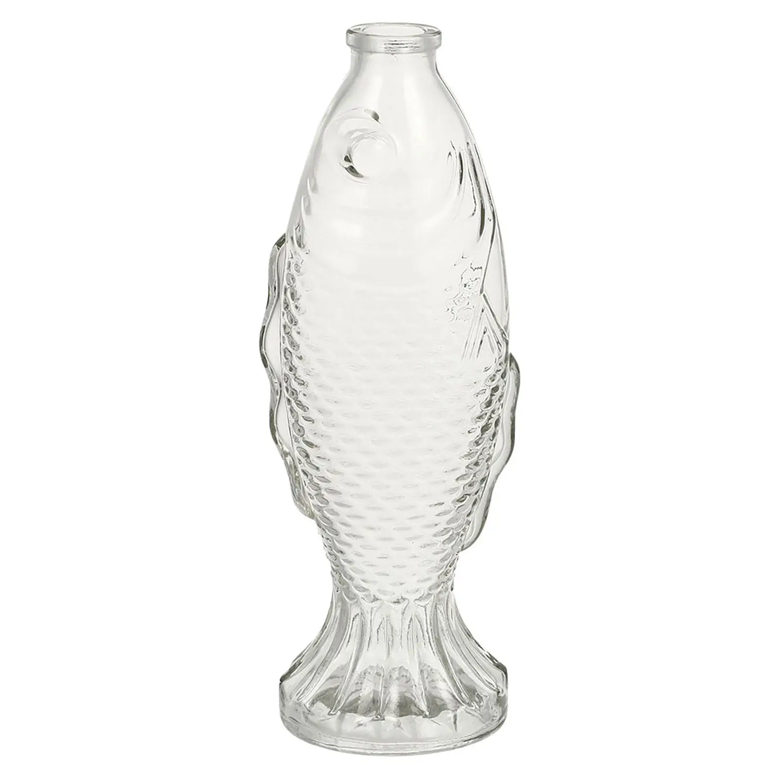 

Transparent Corked Glass Fish Shaped Vase Wishing Bottle Perfume Container Drift Bottle Decor Storage Jar Gift