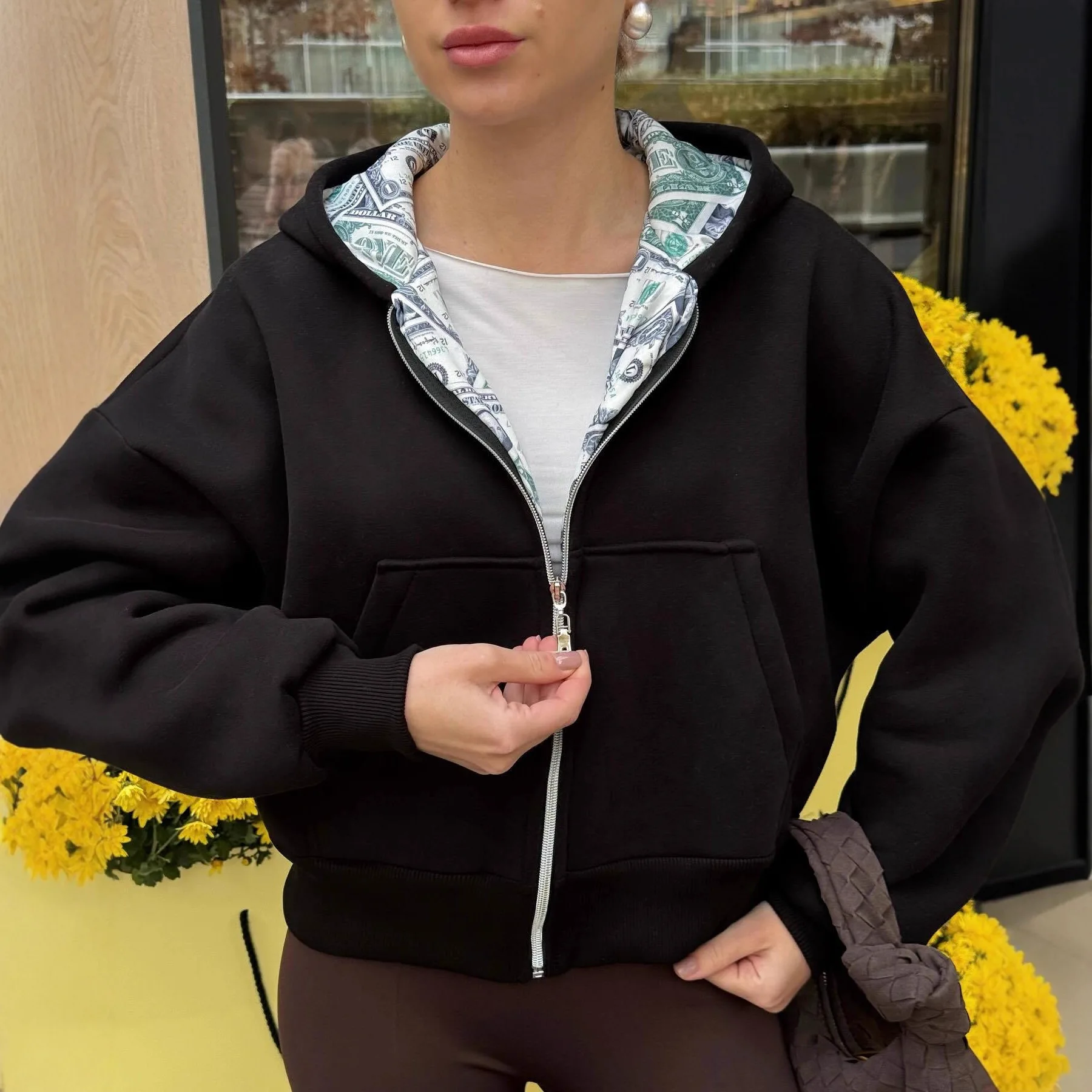 Autumn Winter Harajuku Y2K Unisex Streetwear Double Sided Fleece Hoodie Jacket Versatile Casual Daily Wear