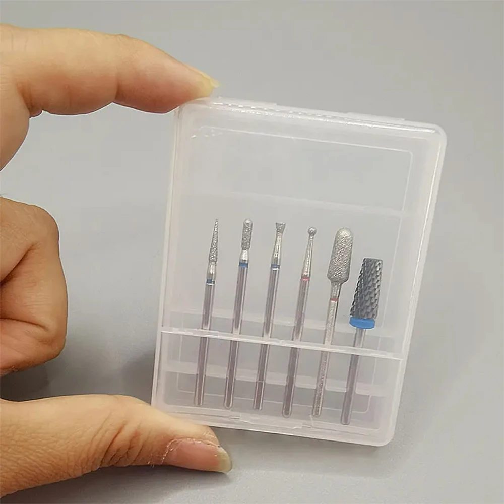 6 stuks wolfraamcarbide nagelboor gereedschap cutter bits set cutters voor manicure