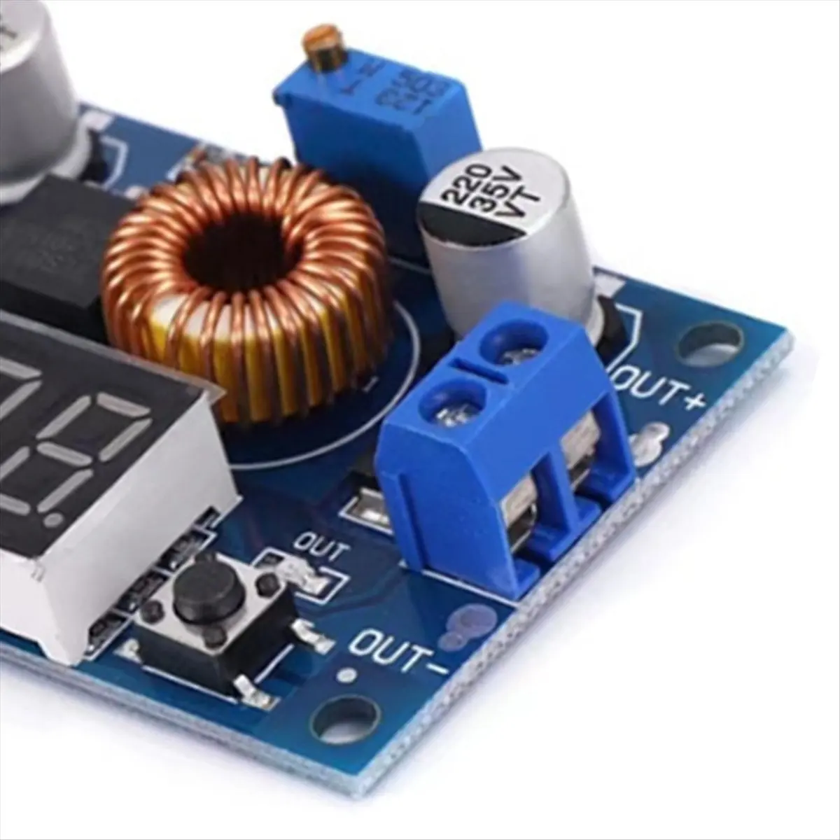 A99X XL4015E Voltage Adjustable Voltage Reduction Power Module with Voltmeter Digital Display 5A High-Power 75W DC Board