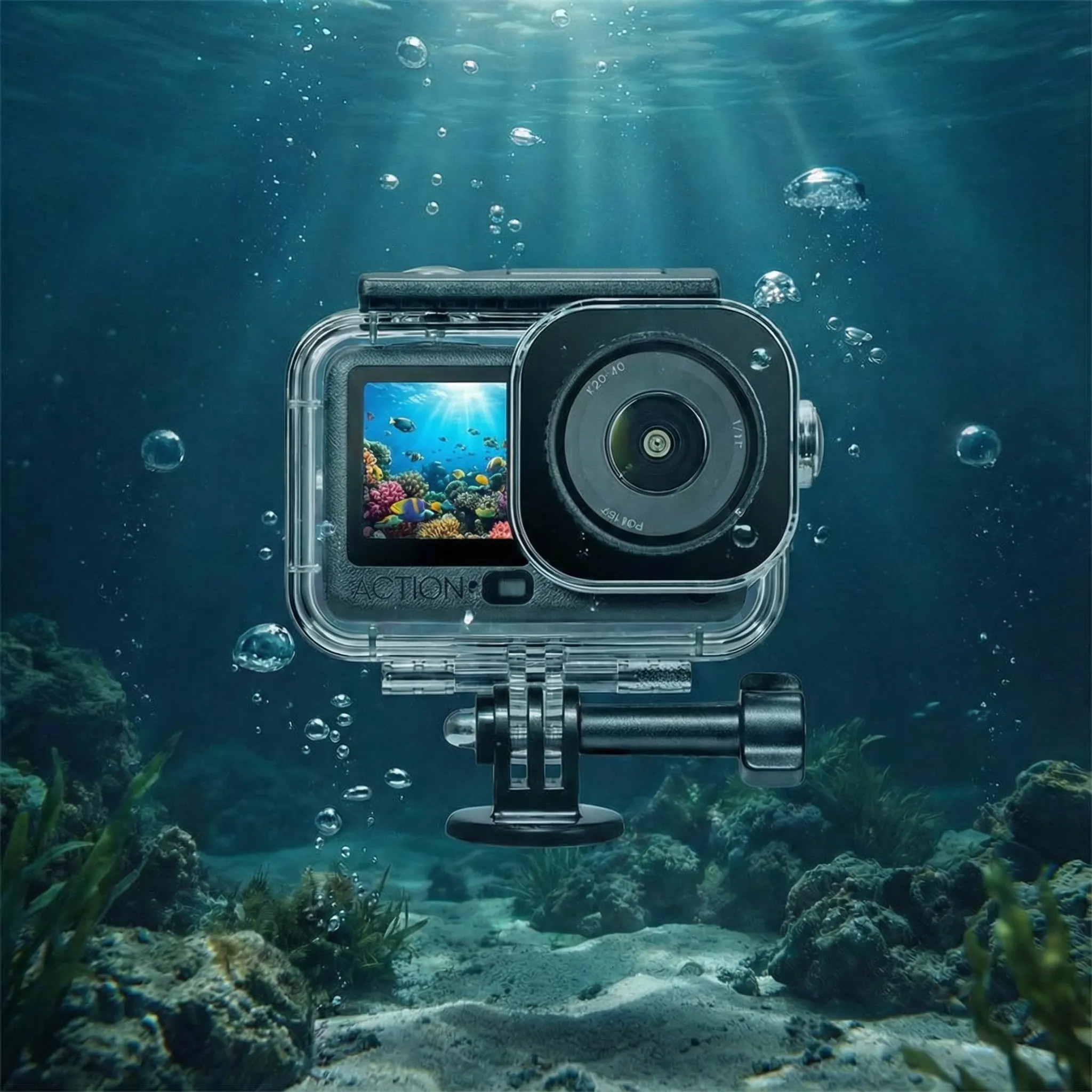 Obudowa do nurkowania 60m dla DJI Osmo Action 6, wodoszczelna obudowa podwodna, ochronna osłona do nurkowania, mocowanie, akcesoria do Action 6 — zdjęcie produktu 2