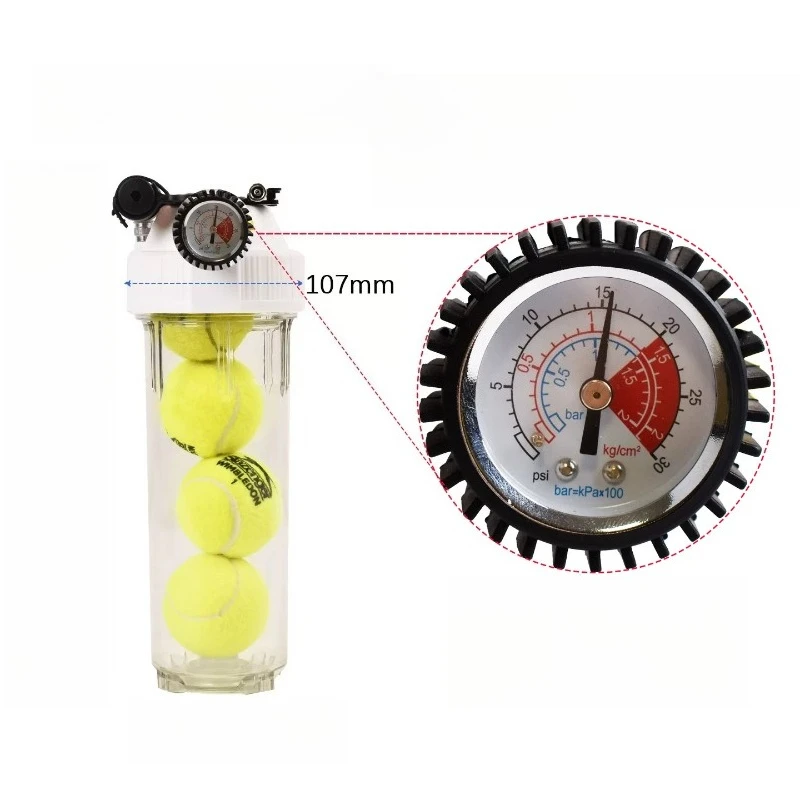 Adjustable Tennis Pressure Tank Large Capacity Tennis Pressure Bottle Durable Ball Inflatable Tubes Portable Sports Accessories
