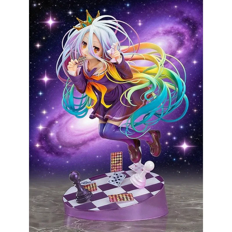 100% Original: NO GAME NO LIFE Shiro Poker style 19cm PVC Action Figure Anime Figure Model Toys Figure Collection Doll Gift