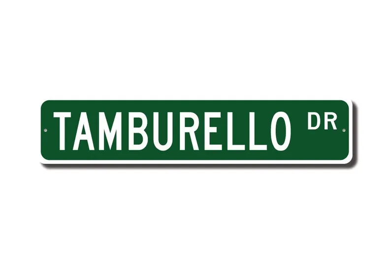 Tamburello, Tamburello Sign, Tamburello Fan, Tamburello Participant Gift, Traditional Sport of Italy, Custom Street Sign, Qualit