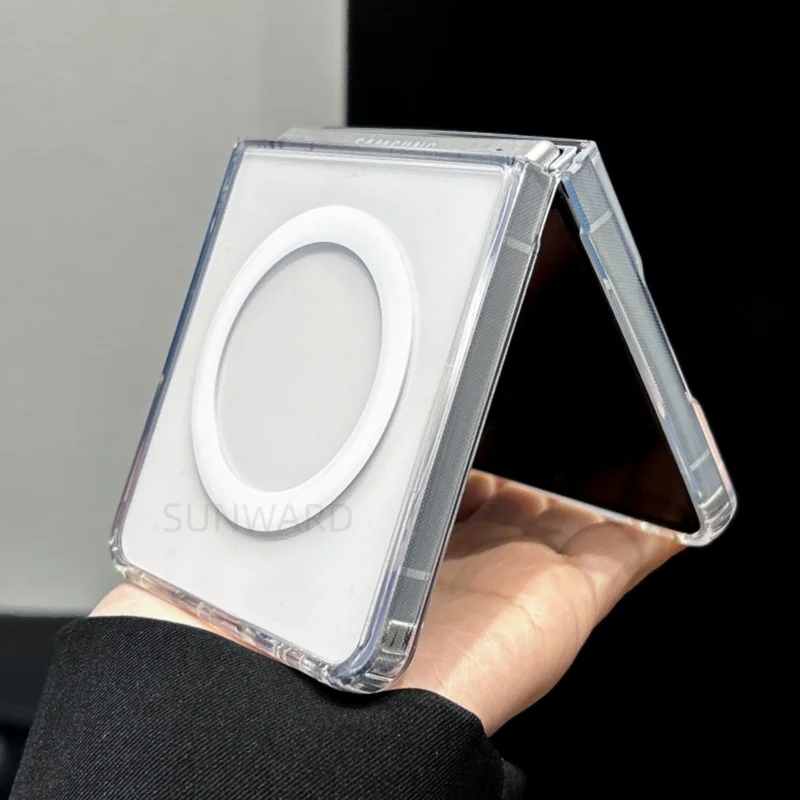 Magsafe Magnetische Transparente Acryl-Handyhülle für Samsung Galaxy Z Fold Flip 3 4 5 6 7 8 Ultra Stoßfeste Schutzhülle Fundas – Detail 7
