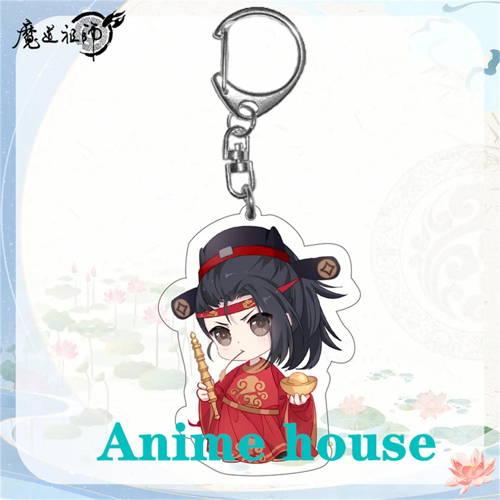 Cartoon Anime Mo Dao Zu Shi Q Version Acrylic Keychain CosplayCartoon Character Acrylic Pendant Keyring 6cm