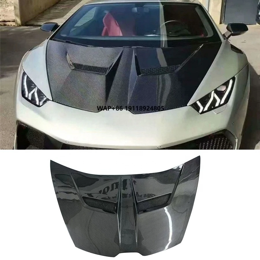 

V Style Dry Carbon Fiber Engine Hood Bonnet for Huracan LP610 LP580 EVO Front Hood Cover Bodykit