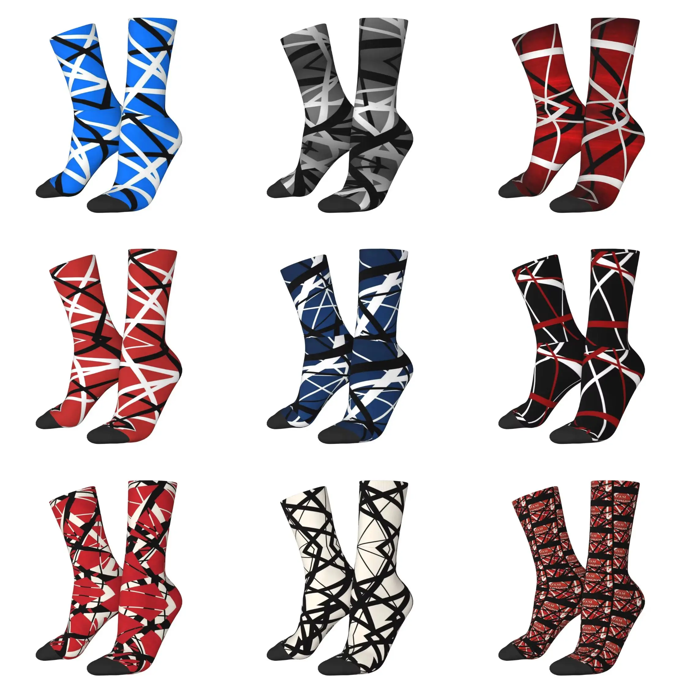 

Vintage Van Symbol Heavy Metal Men's Socks NEW Van Halen Stockings Autumn Elegant Quality Socks Custom Climbing Non-Slip Socks