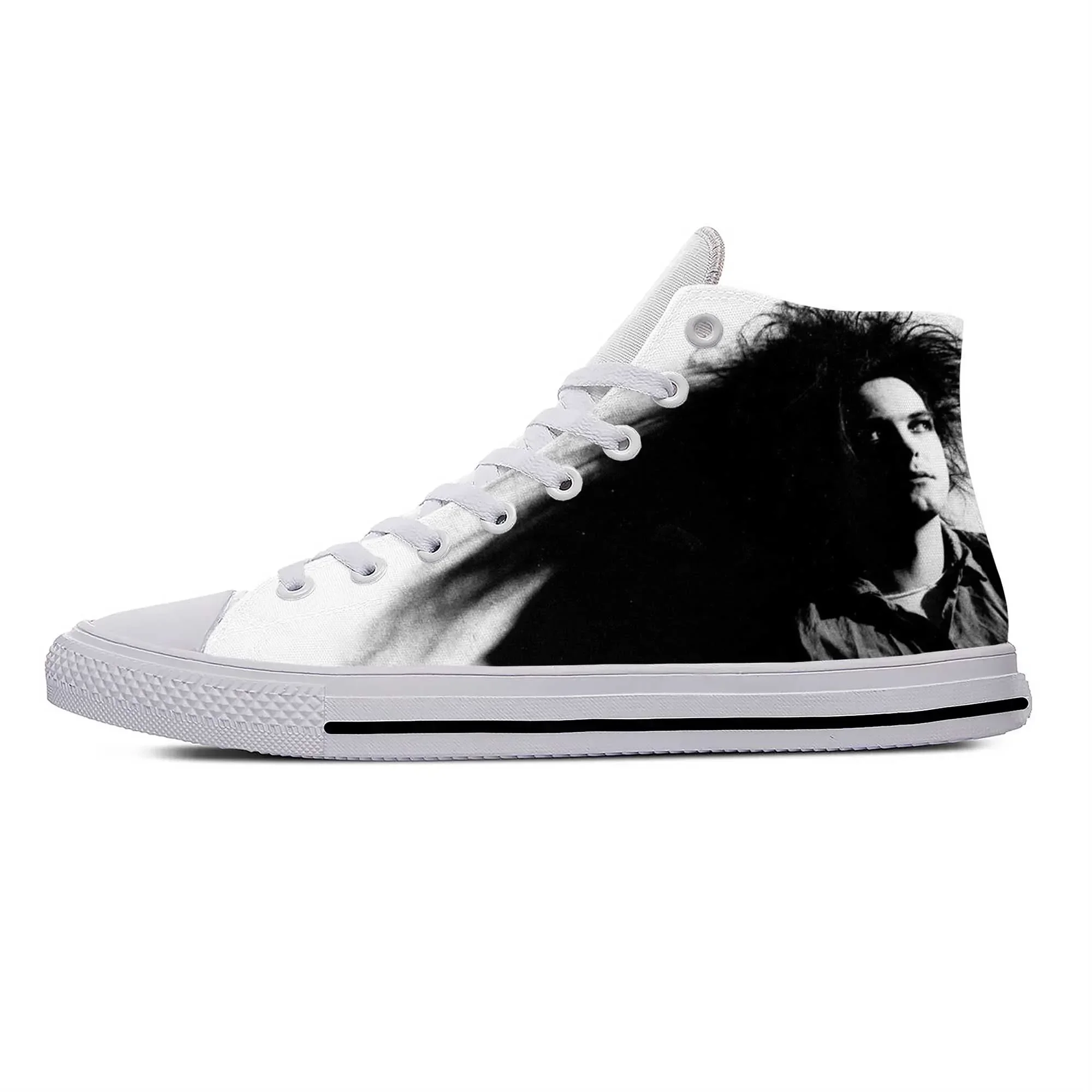 Cure Rock Band Robert Smith The Music Singer Cool Casual Shoes Breathable Men Women Sneakers High Top Lightweight Board Shoes