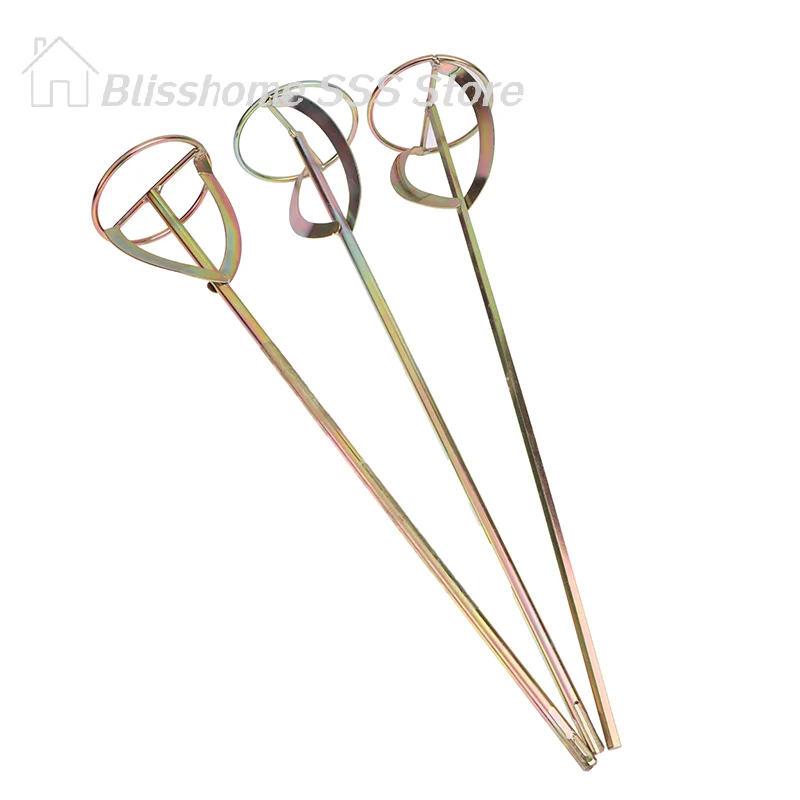 【S】1pcs S-type Mixer Drill Paint Stirring Rod Handheld Paint Plaster Mortar Mixing Paddle Machine Power Tool Accessories