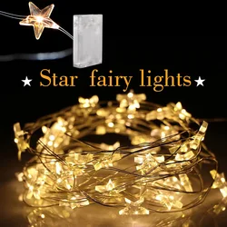 6M Star Fairy Lights Mini LED String Garland Decoration For Bedroom Garden Curtain Battery 3XAA Outdoor Wedding Party Lighting