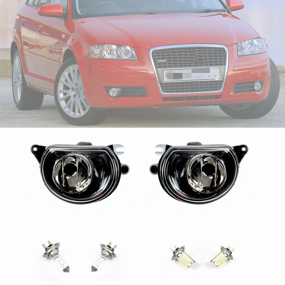 Car-styling Front Fog Light 8P0941699A/8P0941700A Fit For Audi A3 2004 2005 2006 2007 2008 Driving Light