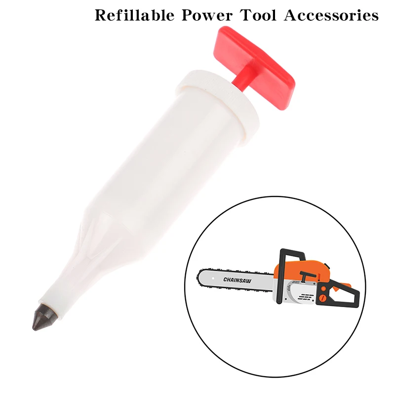 Extends Bar & Chain Life Refillable Power Tool Accessories Type Chainsaw Grease Gun 21ml 3/4 Oz Refillable Plunger Type