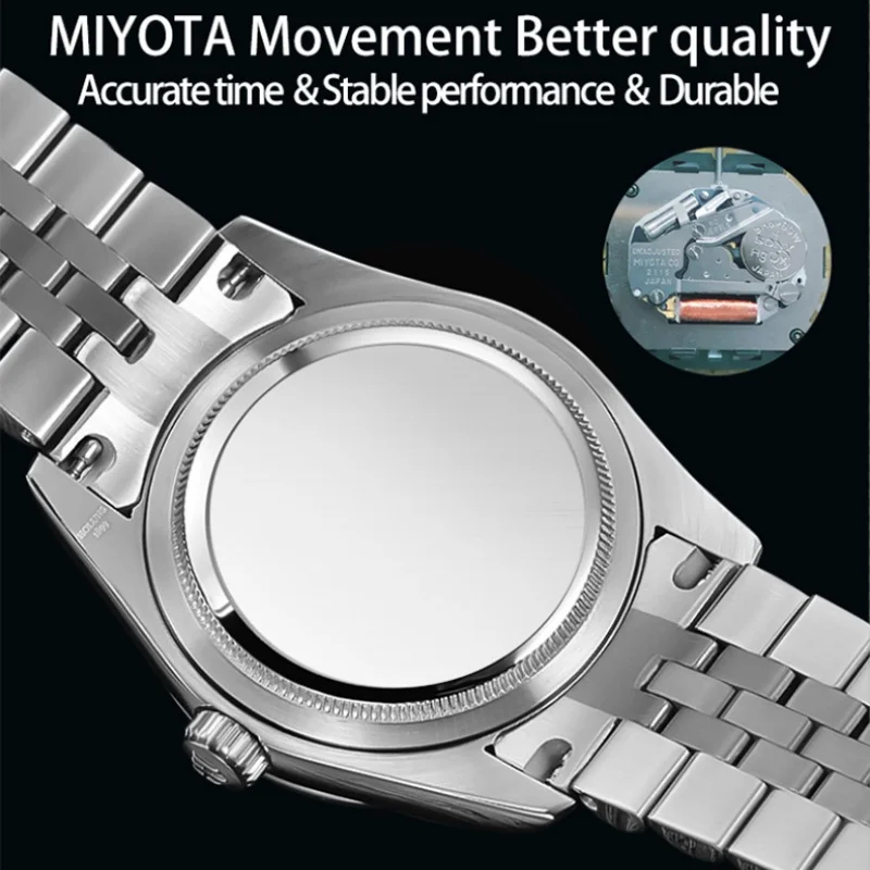 HOLUNS Mens Watch Japan MIYOTA Quartz Movt Male Business Date Wristwatch 5ATM Waterproof Casual watches Relogio Masculino