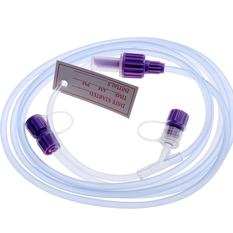 Disposable-Misconnection Purple Nutritional Bag Bottle Connector Enteral Feeding Set