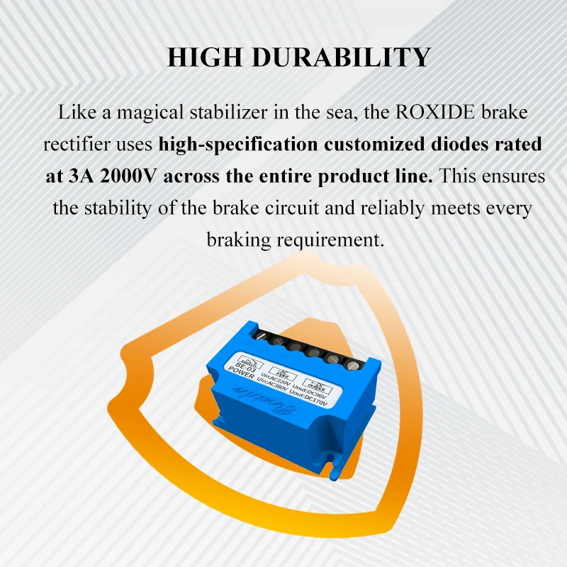 Motor Brake Rectifier, BE-03 Rectifier Module, Power Supply: AC220V DC96V - AC380V DC170V