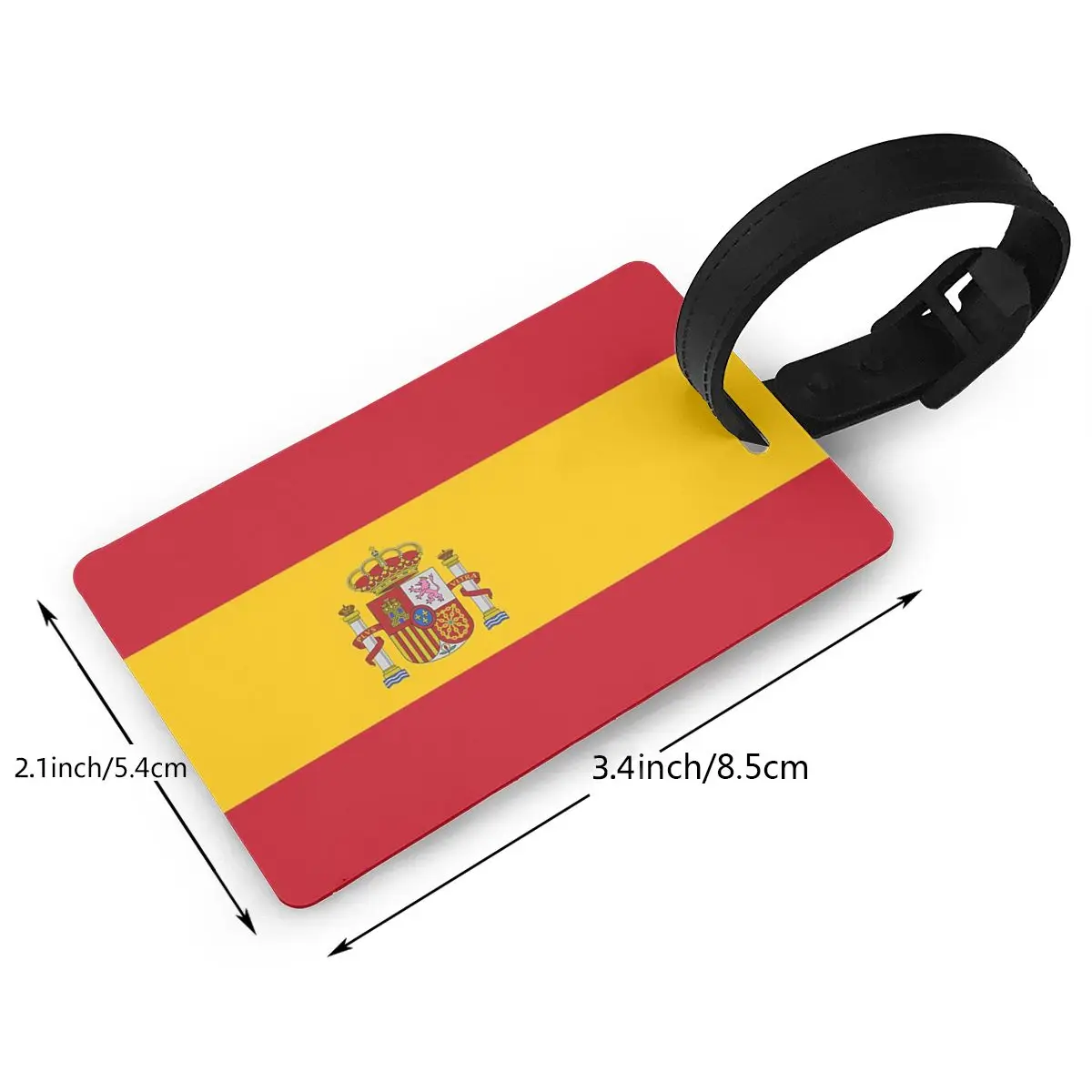 Spain Flag Luggage Tags Suitcase Accessories Travel PVC Fashion Baggage Boarding Tag Portable Label Holder ID Name Address