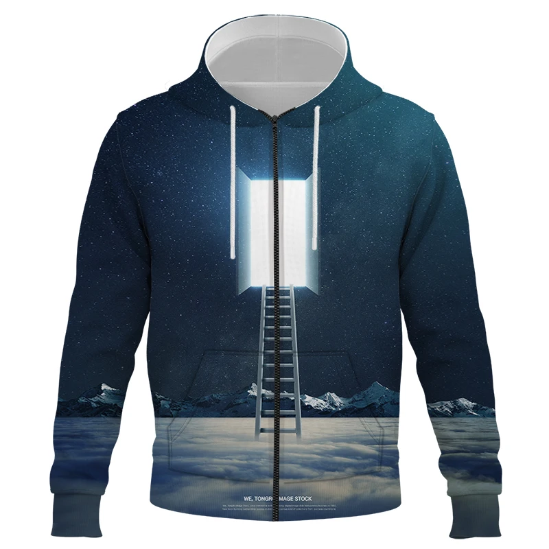 

Creative night sky 3D Printed Zipper Hoodie Sweatshirts Men Women Fashion Casual Funny Pullovers Hip Hop Hoodies Men clothing