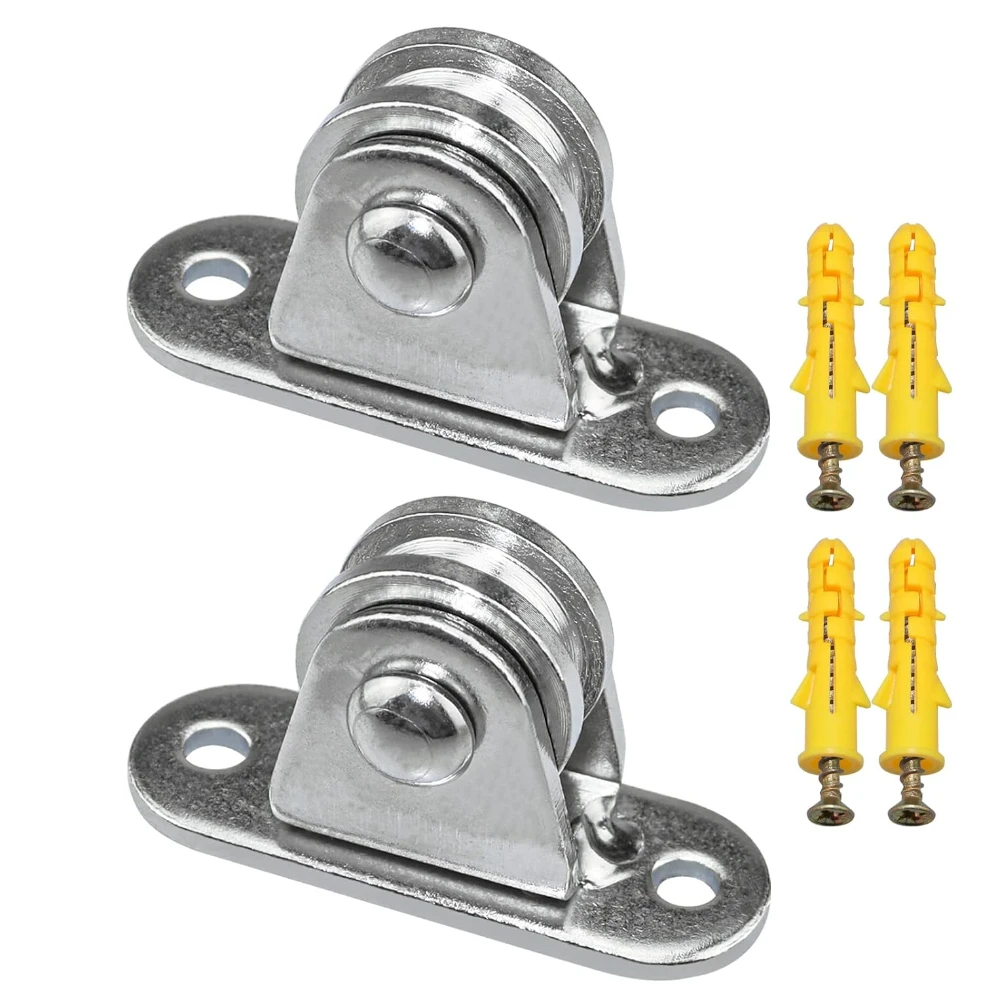 

Small Pulley Block Silent Pulley Wheel Heavy Duty Fixed Pullies Loading 176 lb for Cord Material Handling Moving and DIY