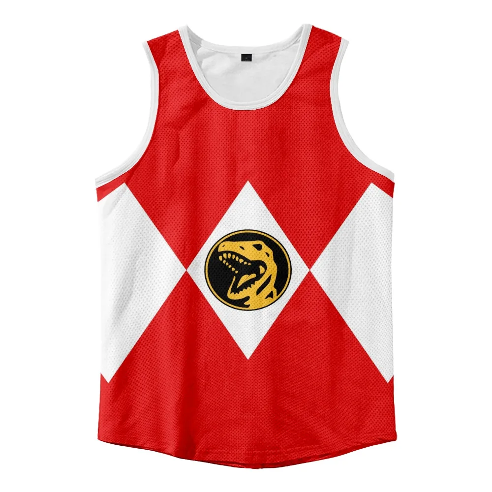 Mighty Morphin 3D impression numérique hommes débardeurs chemise hip hop été gymnase gilet musculation débardeur hommes singlet fitness vêtements