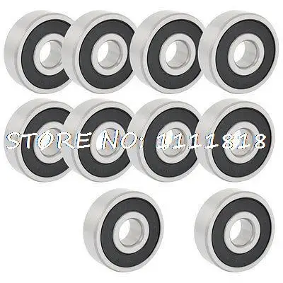 10 Pcs 6301RS 12mmx37mmx12mm Metal Shielded Deep Groove Ball Bearings