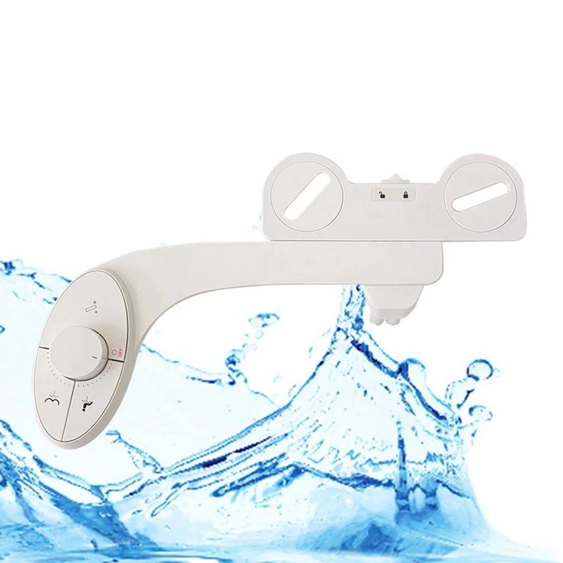 Bidet Sprayer Attachment For Toilet Non-Electric Self-Cleaning Dual Retractable Nozzles Adjustable Water Pressure A Durable