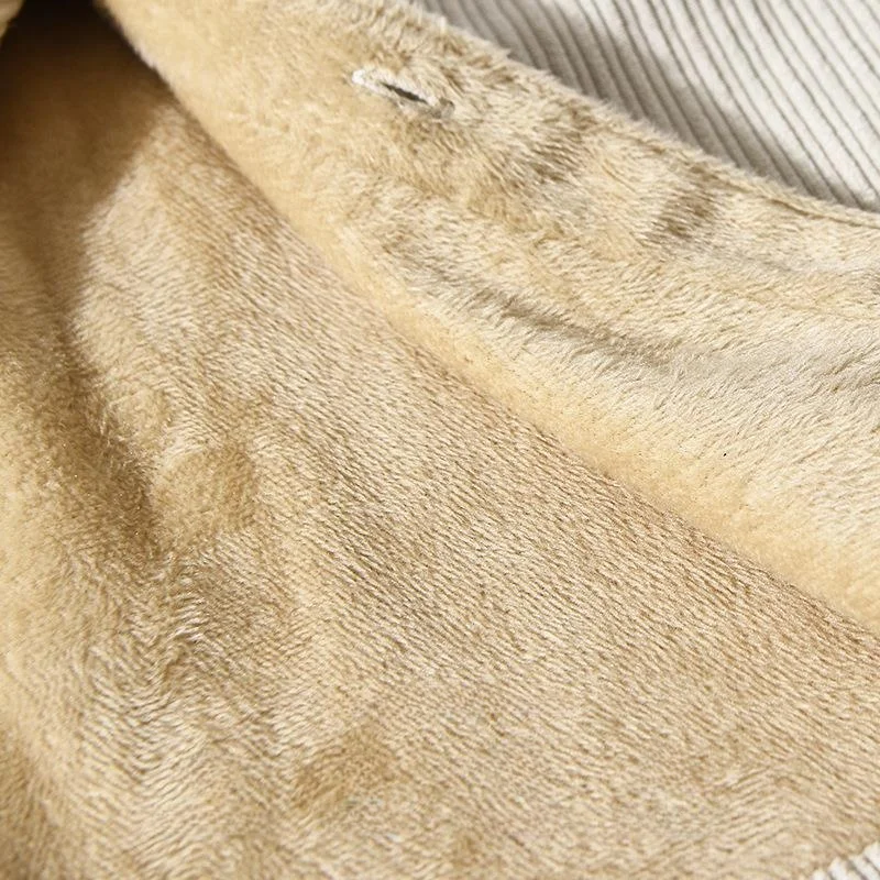 

Мужской теплый вельветовый длинный молодежный кардиган из полиэстера с подкладкой Fce Thiened Long Sve Simple Sle ket Design Открытый кардиган