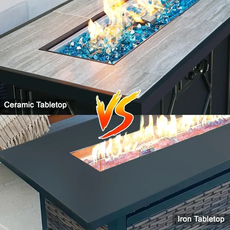 BALI OUTDOORS 60,000 BTU Dinner Coffee TableGas FireTable 42