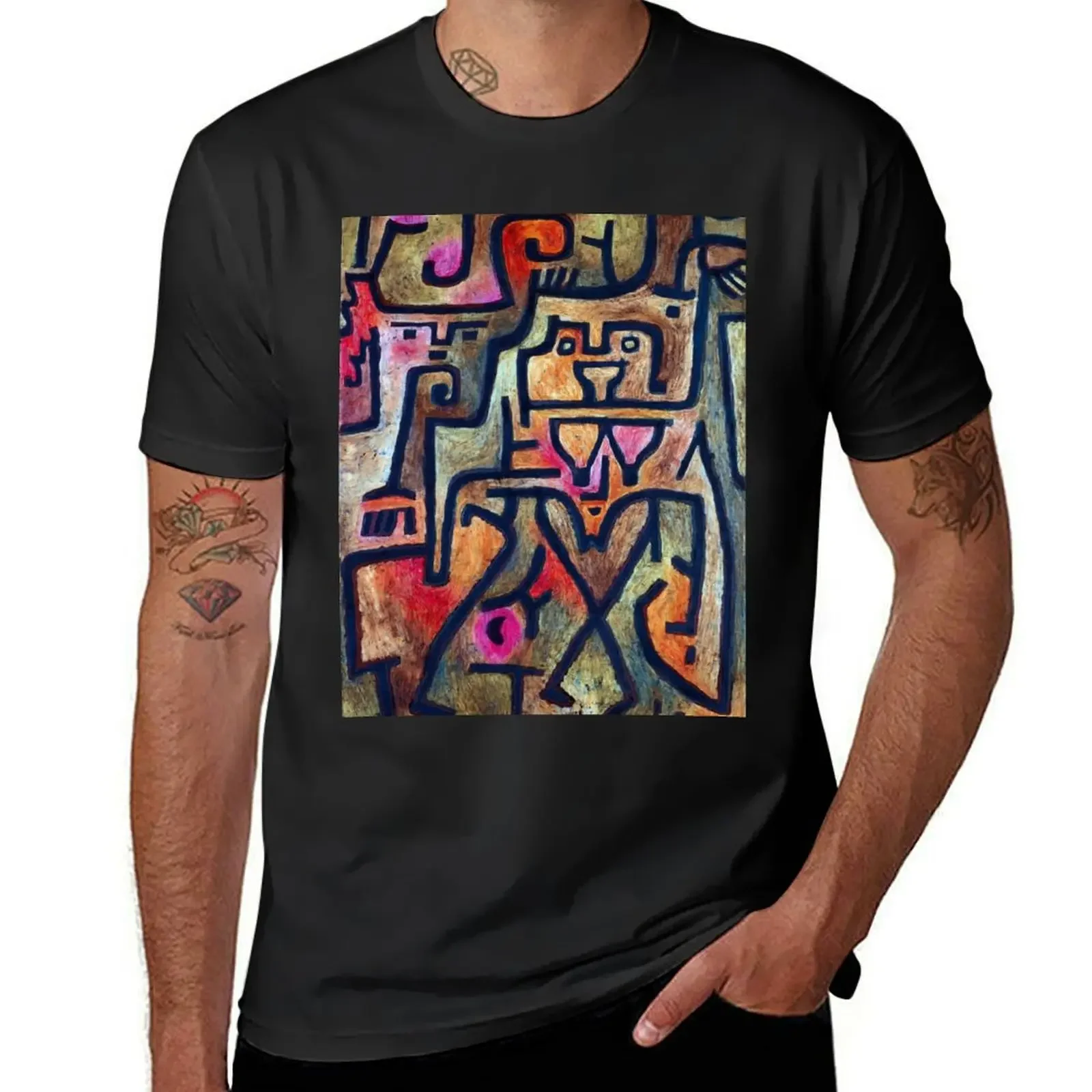 Paul Klee Forest Witches T-Shirt oversized graphic tee vintage anime shirt sweat tops mens t shirt