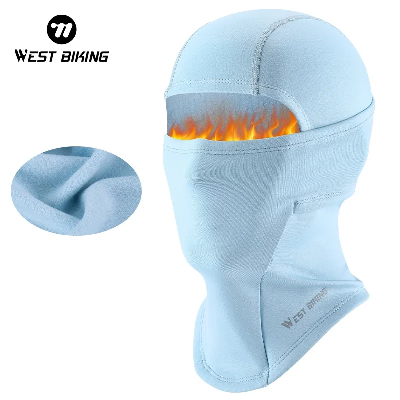 WEST BIKING Kinder-Vollgesichtsabdeckung, Thermo-Fleece-Hals, winddicht, Radfahren, Gesichtsmaske, warm halten, Sturmhaube, Skimaske, Kopfbedeckung