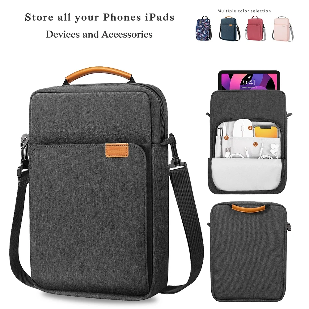 

For Teclast T60 12"2023 M50HD M40 Plus P30 Air M50 Pro M40S M40SE P40S P30S P20S 9.7-13 Inch Tablet Handbag Bag Shoulder Bag