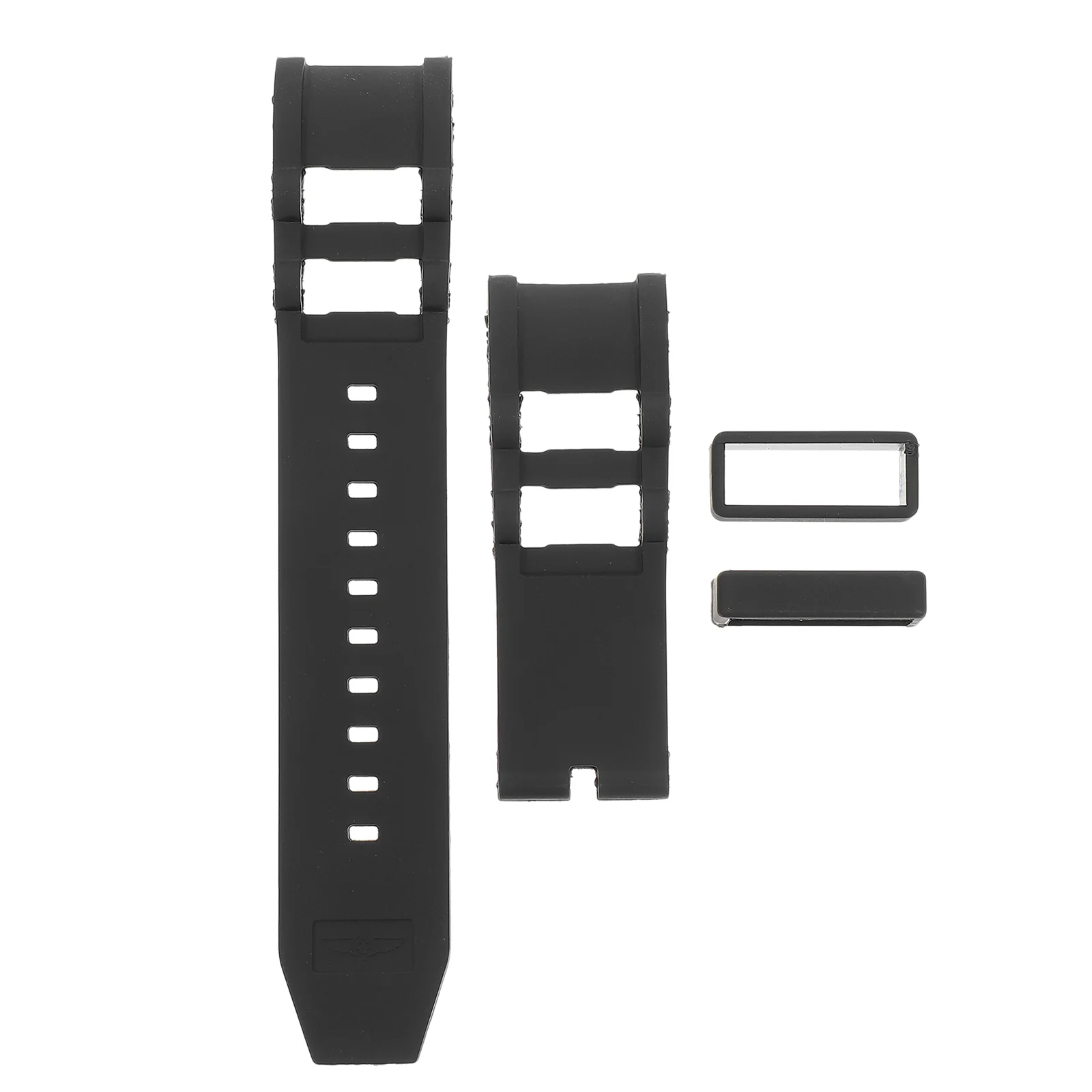 26mm Black Comfortable Silicone Watch Strap Replacement Smart Bracelet for Watchband Waterproof Sports Silica Belt