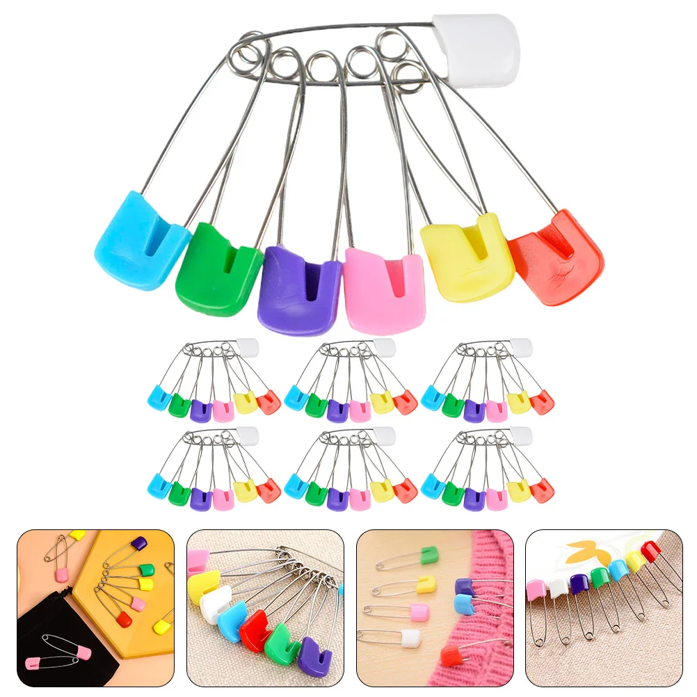 100pcs Plastic Head Safety Pin Baby Nappy Diaper Safety Pin Clothing Pin safety pins large diaper pin