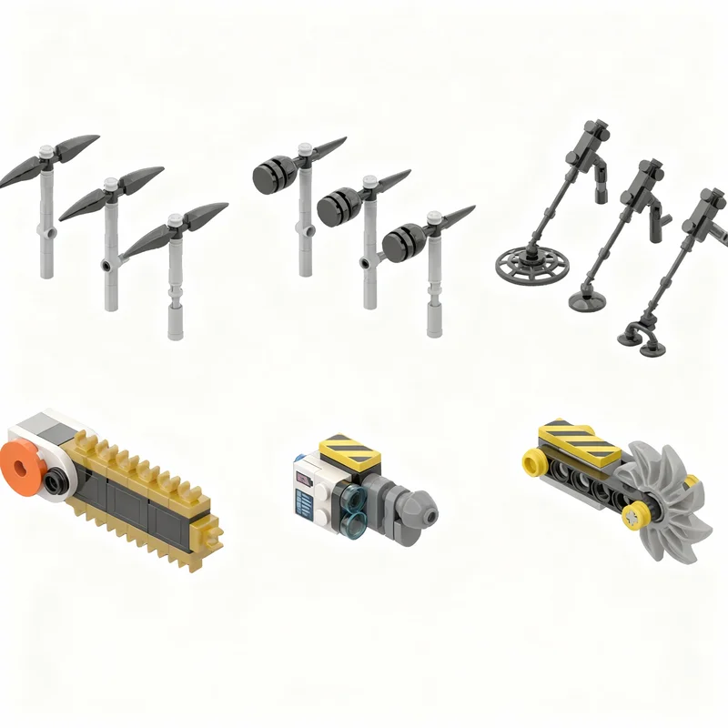 228pcs MOC Space Add Pack Mech Tools Equipment Model Building Blocks Construction DIY Creative Assemble Christmas Gifts Toys