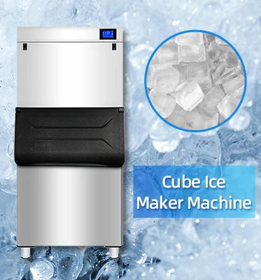 Ice Maker  Stainless Steel Ice Cube Maker 160kg Machine Small Scale for Coffee Club Ice Maker Machine