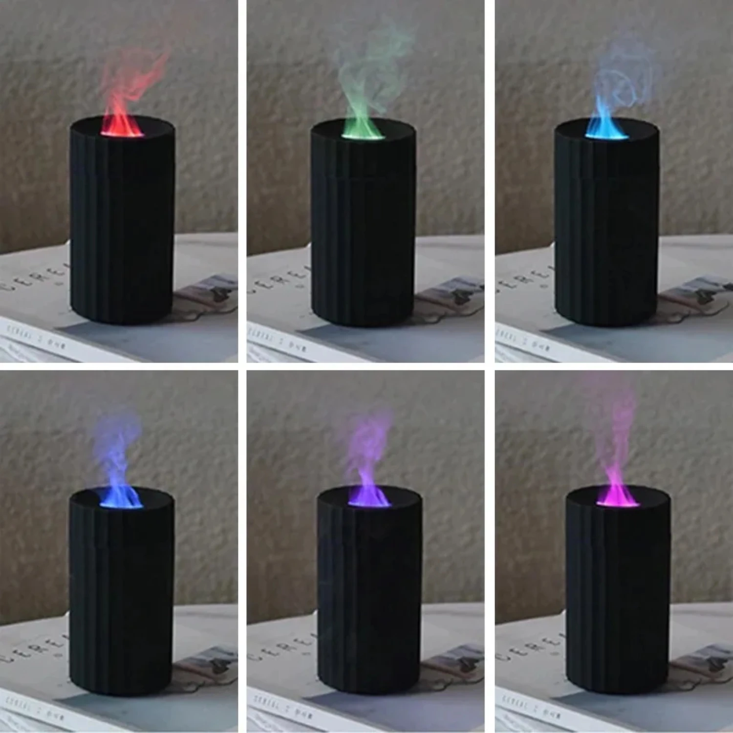 Diffuseur d'aromathérapie à flamme LED pour voitures, supporter ficateur d'air automatique, désodorisant et humidificateur, nouveau