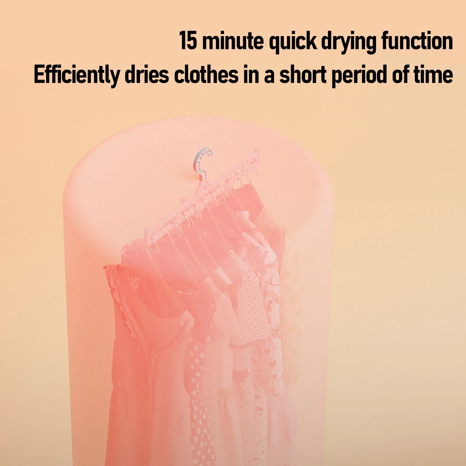 Asciugatrice portatile Display digitale da 800 W Pieghevole ad asciugatura rapida Piccola asciugatrice compatta per appartamento da viaggio