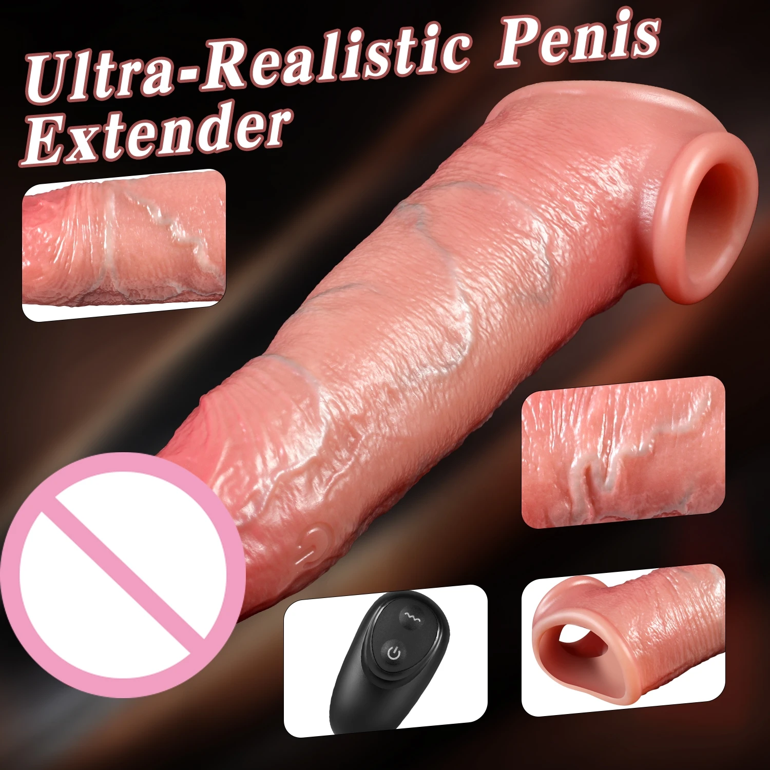 Consolador realista con funda vibratoria, juguetes para adultos, doble penetración, Coño Anal, máquina sexual femenina vibratoria, Miembro grande, juguete sexual para hombres