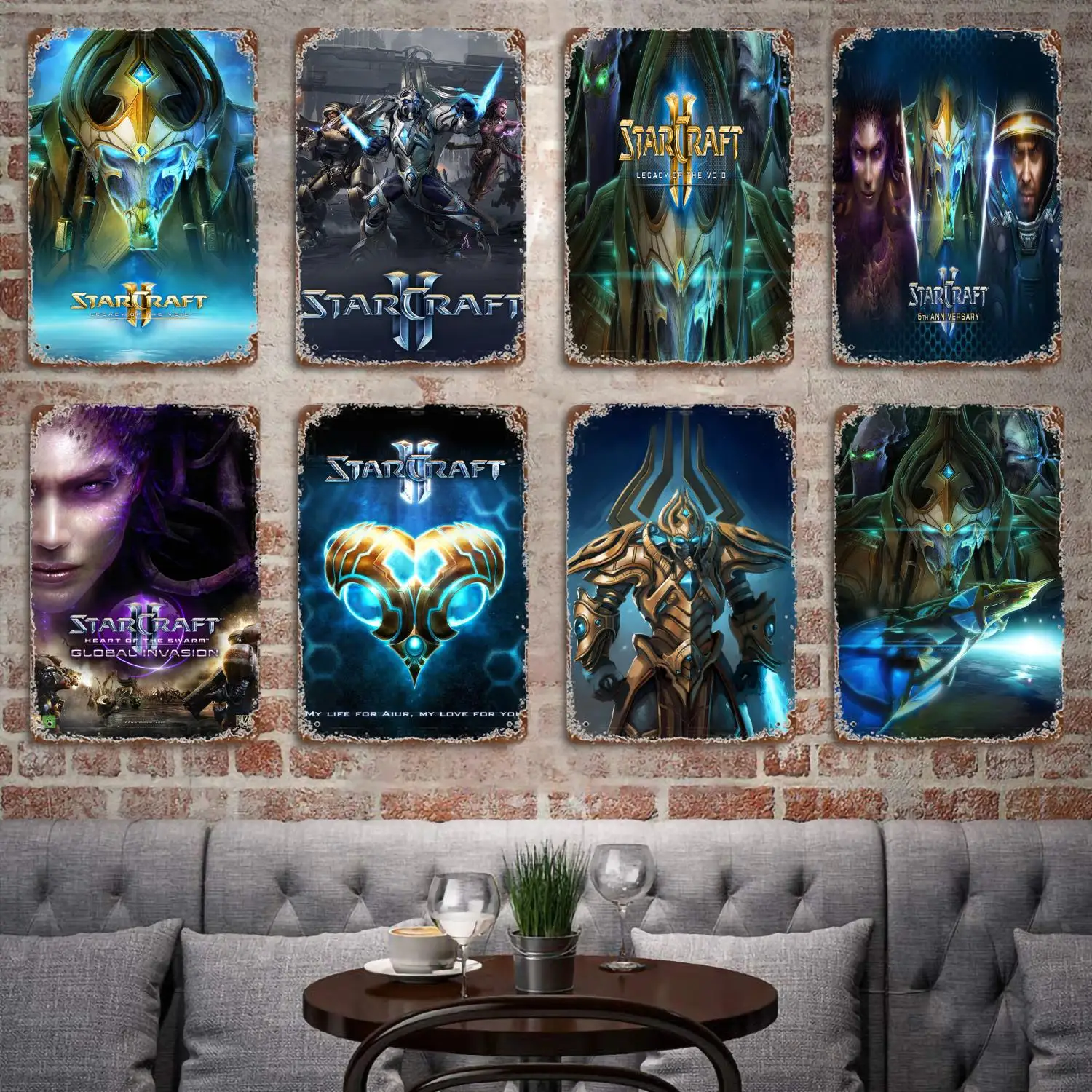 

StarCraft II Legacy of The Void Poster Vintage Tin Sign Metal Sign Decorative Plaque for Pub Bar Man Cave Club Wall Decoration