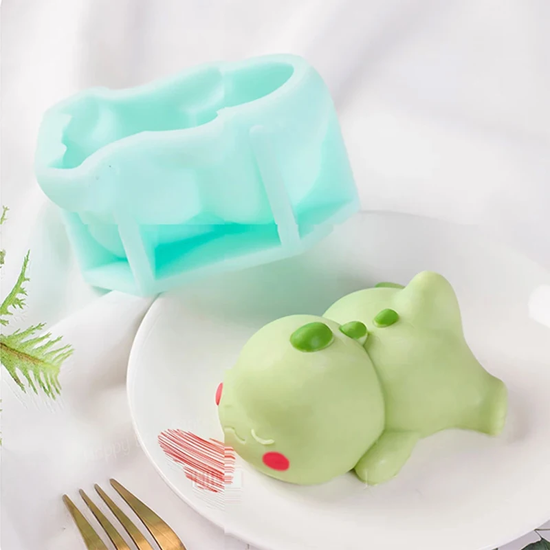 

3D Cute Sleeping Dinosaur Silicone Mold Mousse Cake Decoration Handmade Chocolate Mould Ice Cream Dessert DIY Baking Tools