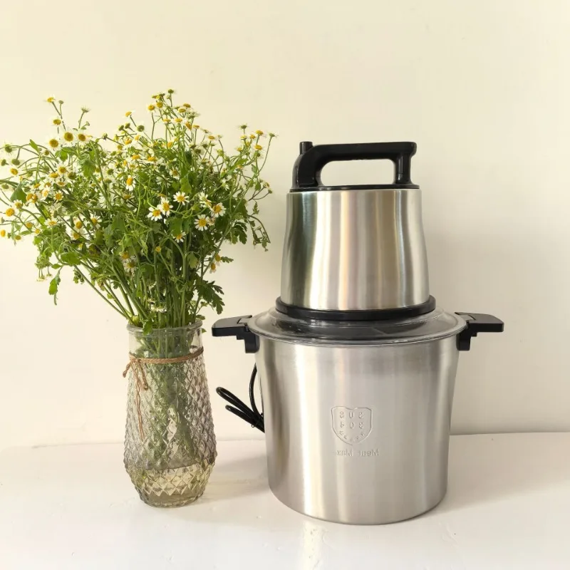 6L small household electric rich machine multi-functional meat and vegetable grinder with stainless steel mixing bowl