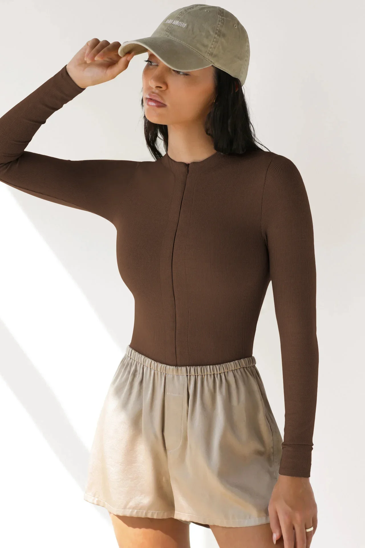 2025 Herbst Winter Neue Damen-Overalls Eng anliegender Strick-Overall mit Reißverschluss-Oberteil Y2k-Damenbekleidung – Detail 20
