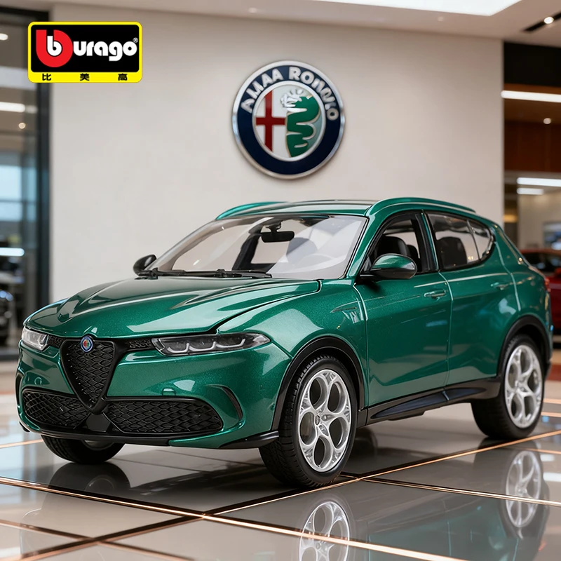 

Bburago 1:24 Alfa Romeo Tonale SUV, легкосплавный автомобиль, литье под давлением и игрушечный транспорт, модель автомобиля, миниатюрная масштабная модель автомобиля, игрушечный автомобиль для детей